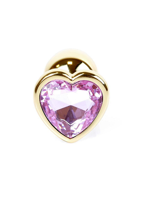 Анальная пробка - Jewellery Gold Heart Plug Light Pink Sex Aura Киев - изображение 2