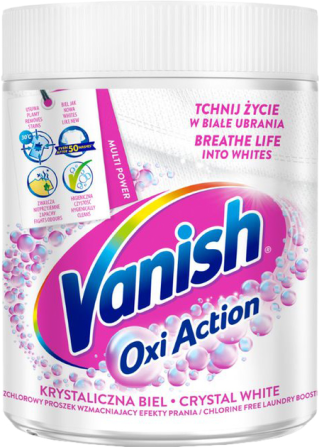 Пятновыводитель порошкообразный для тканей Vanish Oxi Action Кристальная белизна 500г Львов - изображение 1