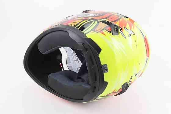 Шолом інтеграл, закритий+окуляри BLD-М61 S (55-56см), ЖОВТО-ПОМАРАНЧЕВИЙ "Buffalo" Київ