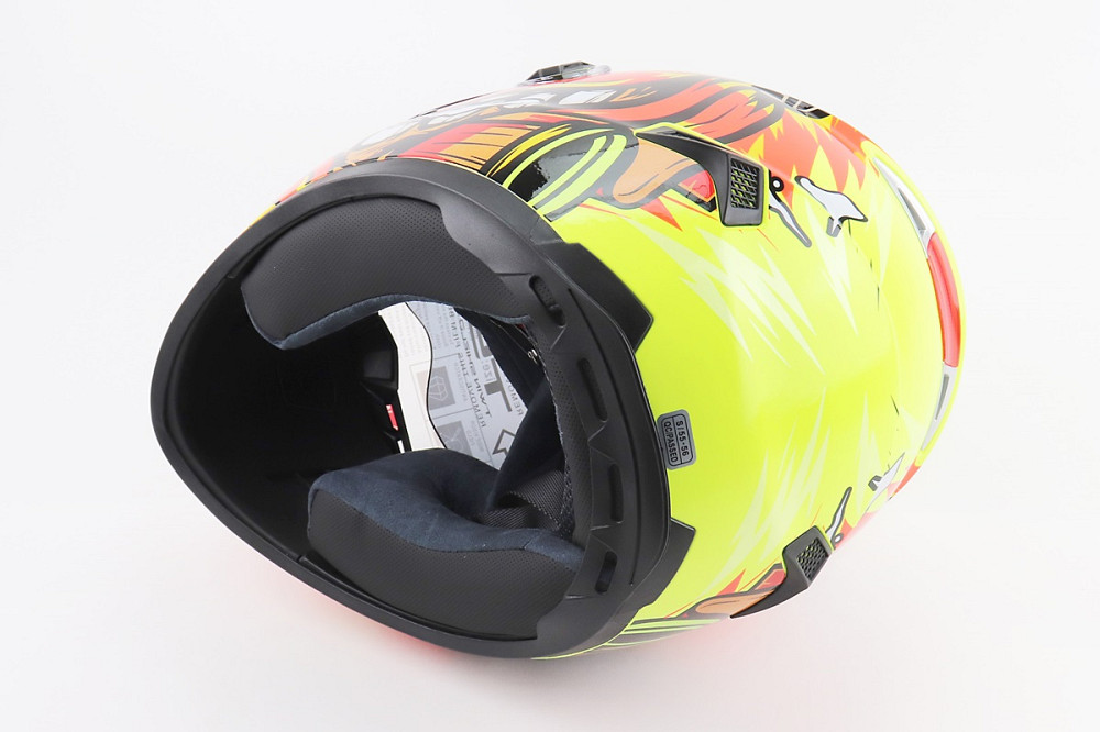 Шолом інтеграл, закритий+окуляри BLD-М61 S (55-56см), ЖОВТО-ПОМАРАНЧЕВИЙ "Buffalo" Київ - фото 2