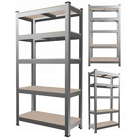 Стелаж металевий 150x70x30  5 полиць (сірий) Київ