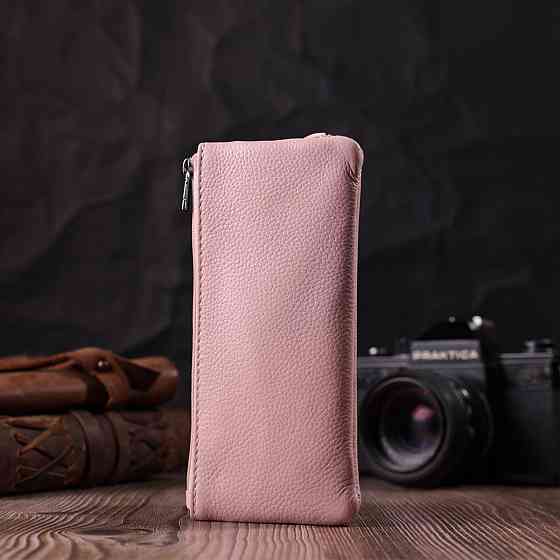 Стильна ключниця ніжного кольору із натуральної шкіри ST Leather 22510 Рожевий Київ