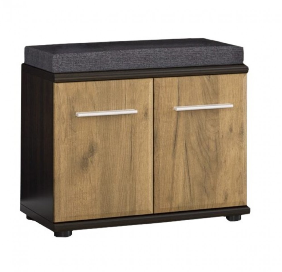 Тумба Трио 2Д для обуви с подушкой - Венге / Дуб крафт Ш60хВ46хГ32 Львов