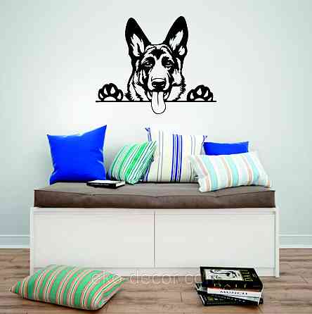 Декоративне настінне Панно «Вівчарка», Декор на стіну 90*72 см, Чорний Київ