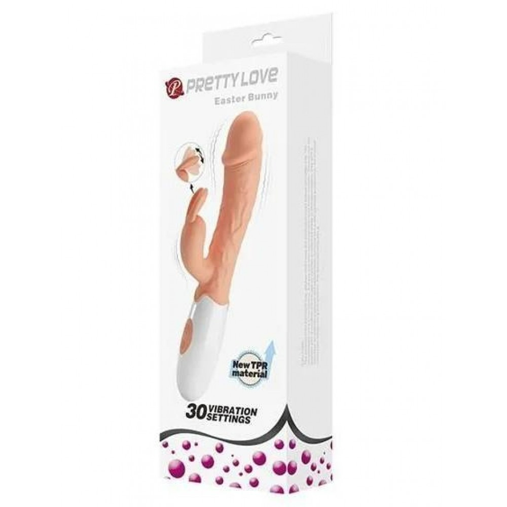Вибратор-кролик реалистичный LyBaile Pretty Love бежевый, 19 х 3.3 см Sex Aura Киев - изображение 5