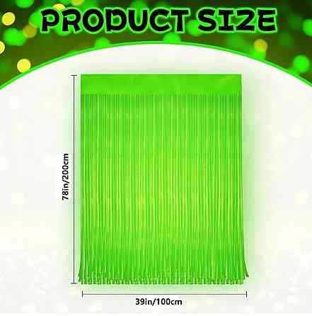 Дощик для фотозони флуоресцентний неоновий 2 м на 1 м салатовий Київ