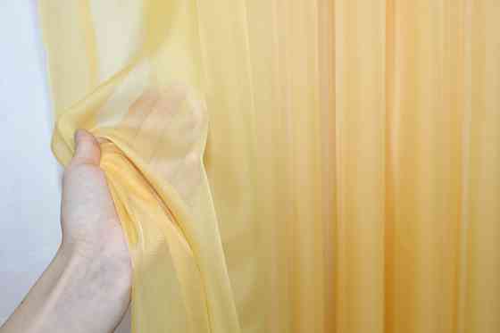 Тюль VR-Textil н109 Шифон однотонний Бурштиновий 600х280 см (41-047) Київ