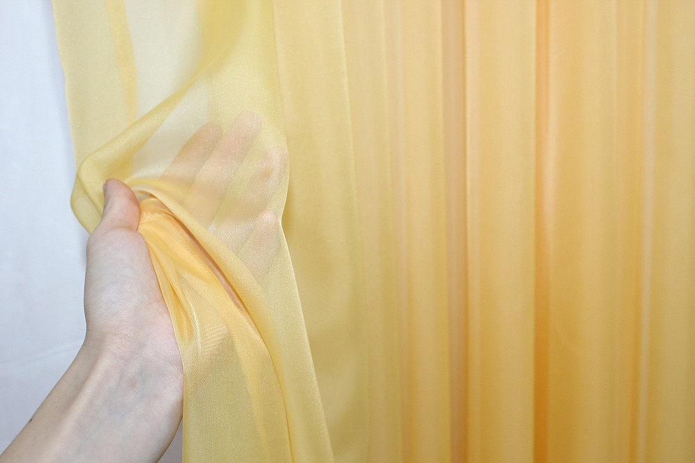 Тюль VR-Textil н109 Шифон однотонний Бурштиновий 600х280 см (41-047) Киев - изображение 4