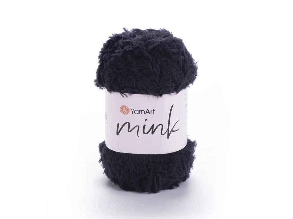 Пряжа Mink черный 100% полиамид 75м 50г арт.346 - Black 10шт/уп ТМ YARNART Киев - изображение 1