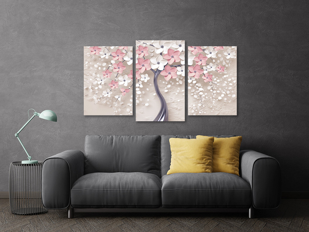 Модульная картина в гостиную / спальню  Рожеве дерево Art-688_3 Киев - изображение 3