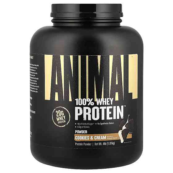 Протеин Universal Nutrition Animal 100% Whey 1800 г, Cookies & Cream Луцк