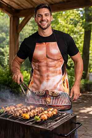 Фартук с приколом Мангальщик 75 на 60 см разноцветный Киев