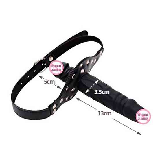 Страпон на лицо и в рот - 13 *3,5/5*3,5 см - Черный Винница