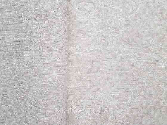 Шпалери вінілові на флізеліні гарячого тиснення DU&KA 1.06х10 вензель основа під штукатурку сірі коричневі Київ