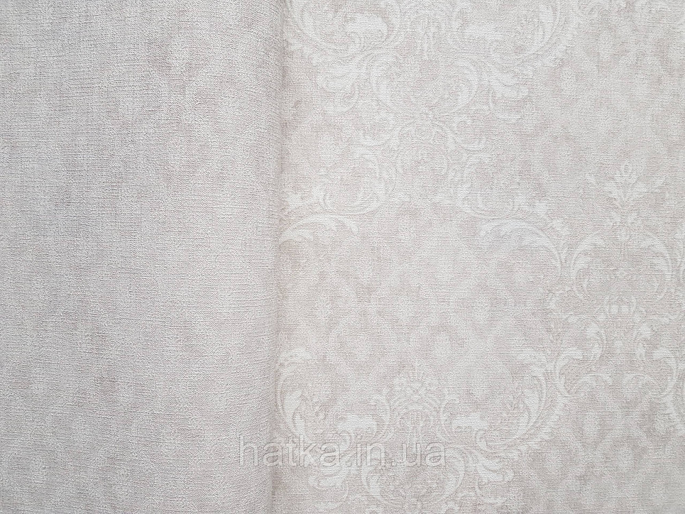 Шпалери вінілові на флізеліні гарячого тиснення DU&KA 1.06х10 вензель основа під штукатурку сірі коричневі Київ - фото 2
