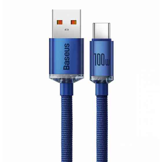Кабель Baseus Crystal Shine Series Type-C 100W 1.2м блакитний Львів