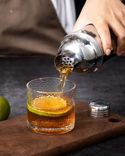 Классический шейкер для коктейлей 350 мл, серебристый Киев - изображение 9