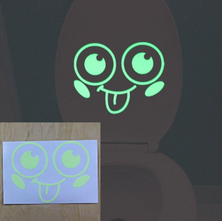 Неоновая наклейка для туалета - размер 20*14см, (впитывет свет и светится в темноте) Киев - изображение 2