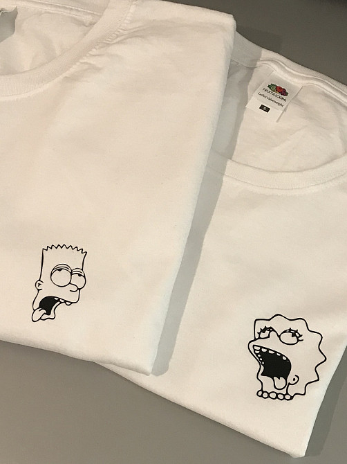 Парные футболки для парня и девушки с принтом Simpson`s Черновцы - изображение 1