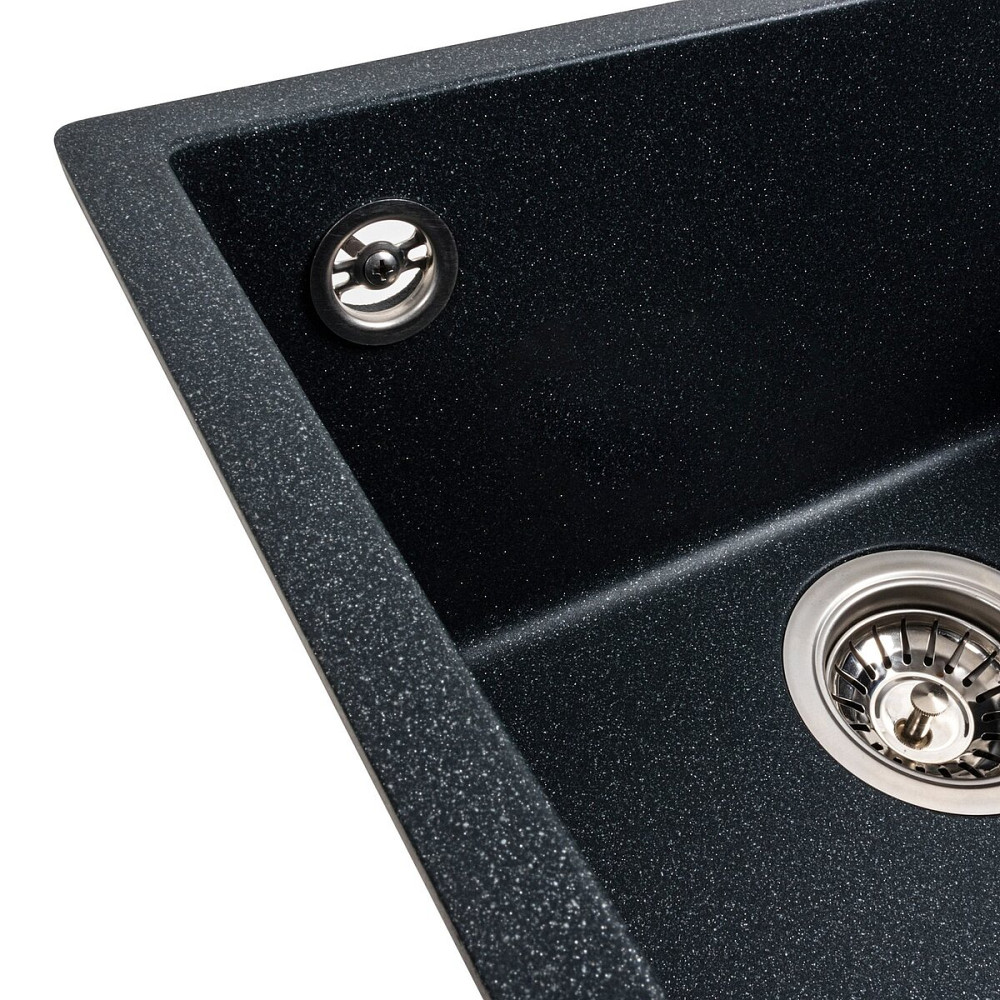 VALESO Гранітна мийка для кухні VALESO RUBA 4040 матова Антрацит Киев - изображение 5