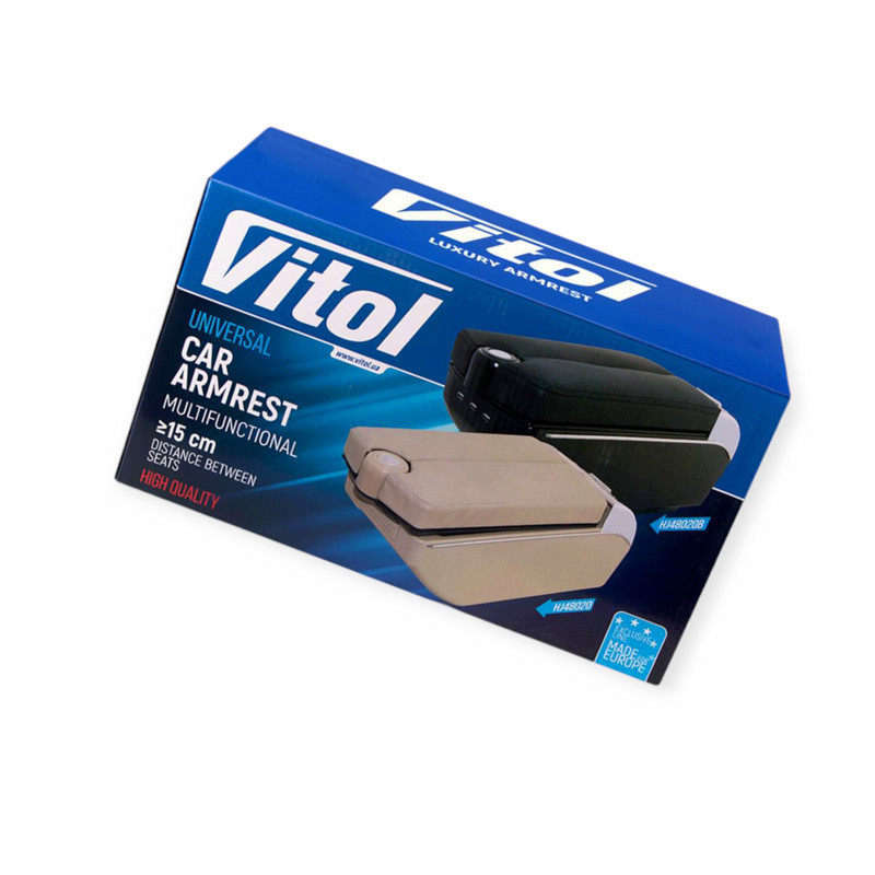 Подлокотник - универсальный пластик/кожзам сдвижной черный HJ48020B Мукачево - изображение 1