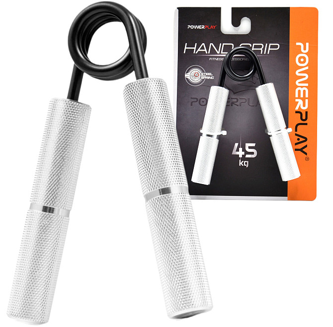 Еспандер-ножиці алюмінієвий PowerPlay 4322 (45 кг) Hand Grip Срібний Каменское - изображение 5