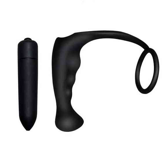 Анальный массажер стимулятор простаты с вибрацией Roger-4 - Черный Винница