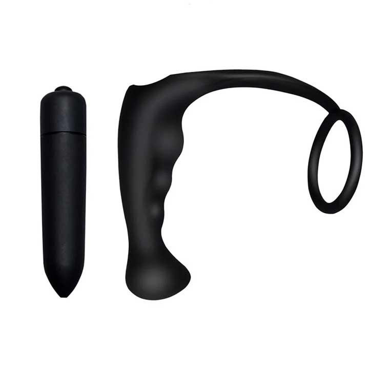 Анальний масажер стимулятор простати з вібрацією Roger-4 - Чорний Вінниця - фото 4