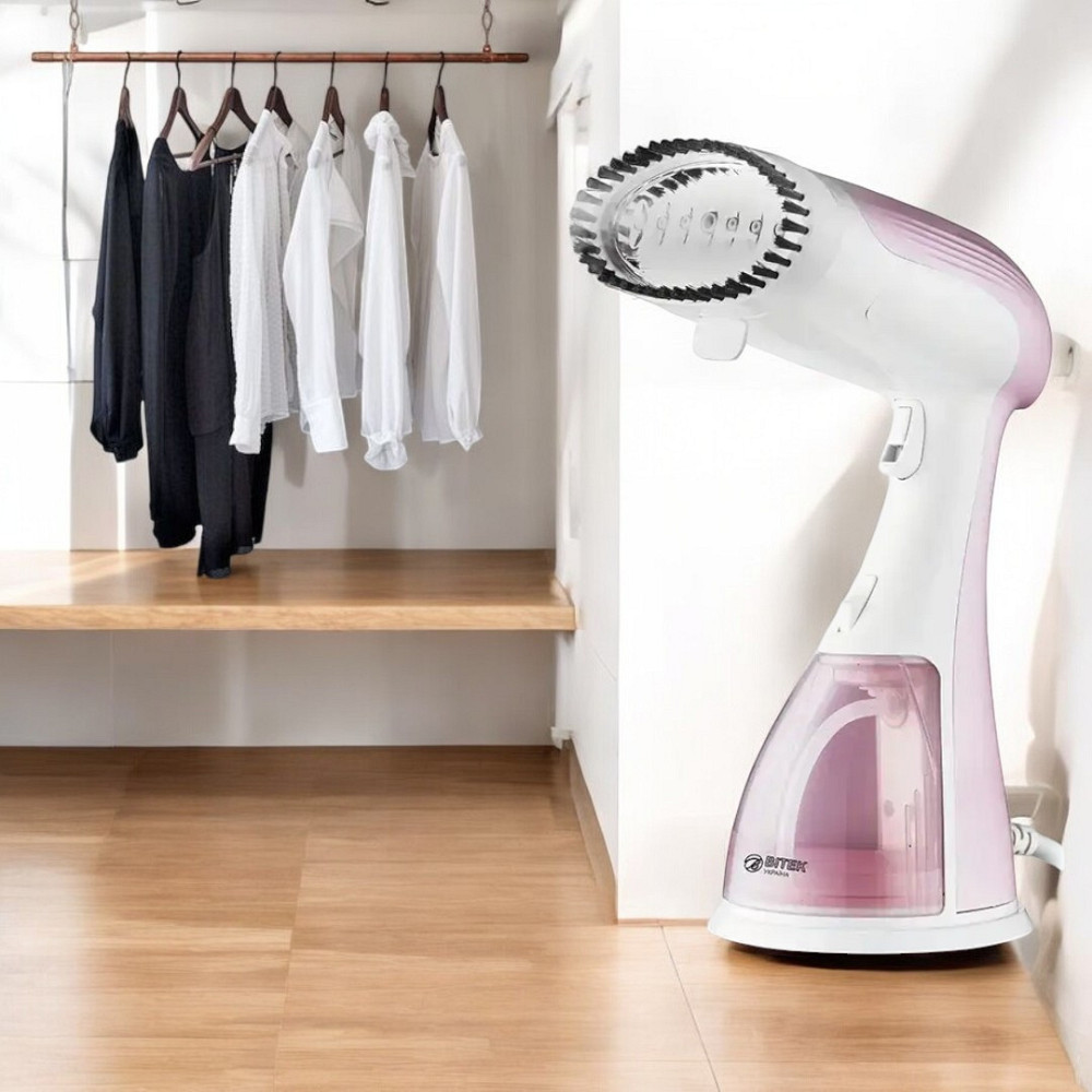 Відпарювач ручний BITEK BT-1214 1500Вт, 300 мл, з щіткою для вертикального та швидкого відпарювання одягу Одеса - фото 11