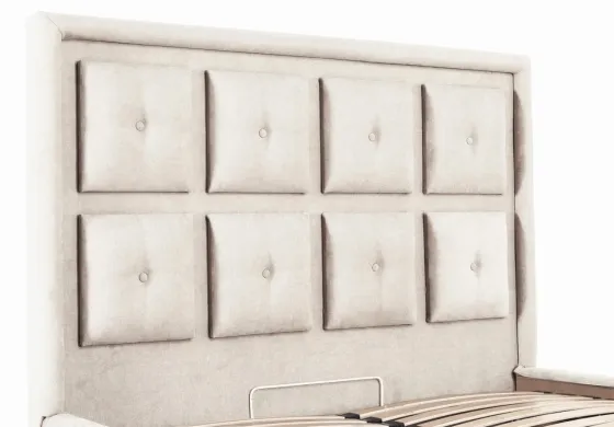 Кровать Двуспальная Windsor VIP 180 х 200 см Мисти Milk С дополнительной металлической цельносварной рамой Бежевый Киев