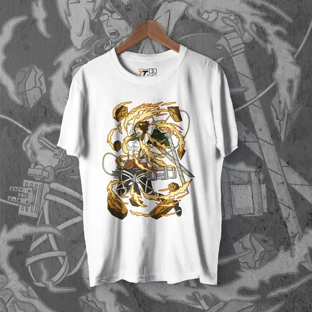 Футболка чоловіча з  принтом Атака титанов Ханджи Зоє WE Розмір 48 Anime0897 Дніпро - фото 1