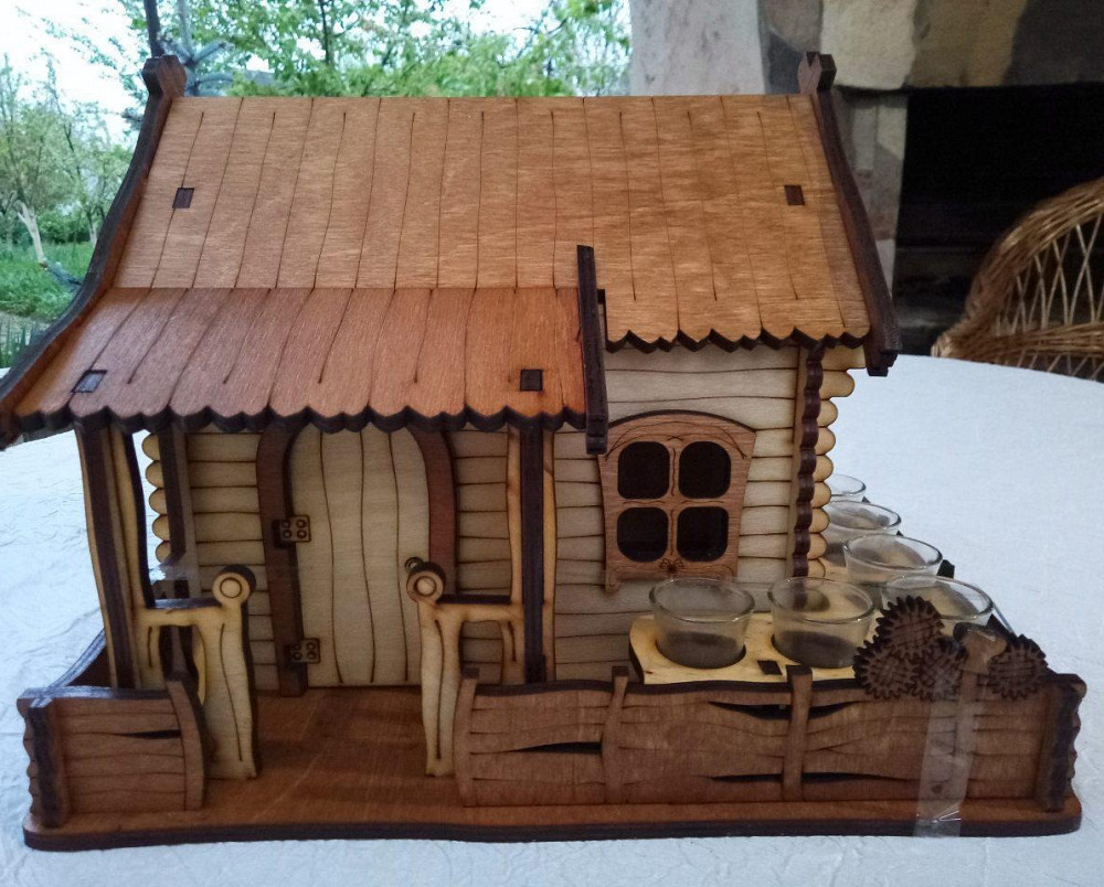 Міні бар «Будиночок» з чарками В-013 Київ - фото 1