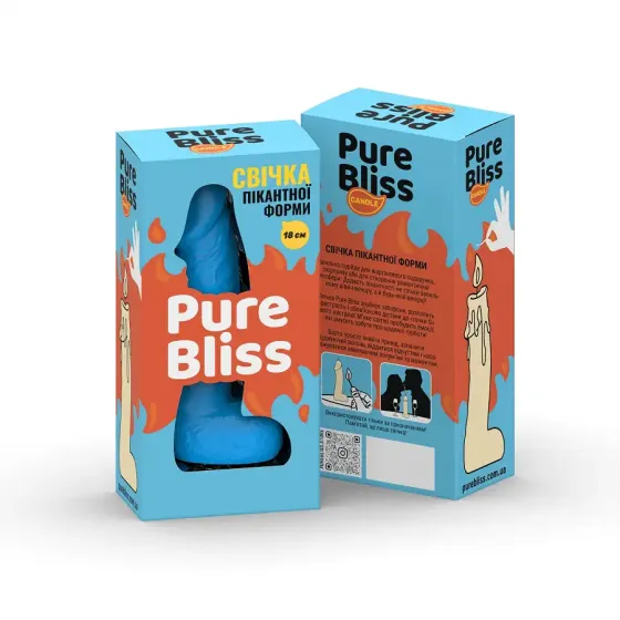 Свічка у вигляді члена Pure Bliss BIG Blue 18 см Львів