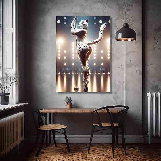 Картина Холсті в спортзал  Пантера  KLM_16 80x120 см Киев