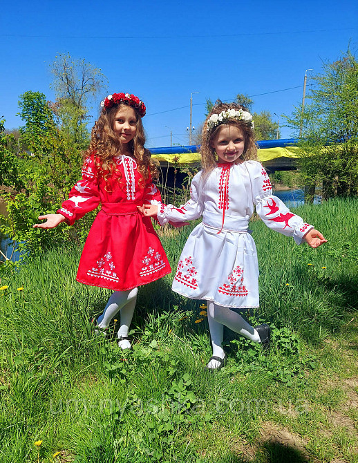 Платье вышиванка белое с ласточками 104-158 Кривой Рог - изображение 4