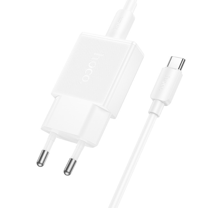 Сетевое зарядное устройство с кабелем HOCO N72 Speed single-port PD20W ultra-thin charger set(C to C)(EU) Одесса - изображение 4