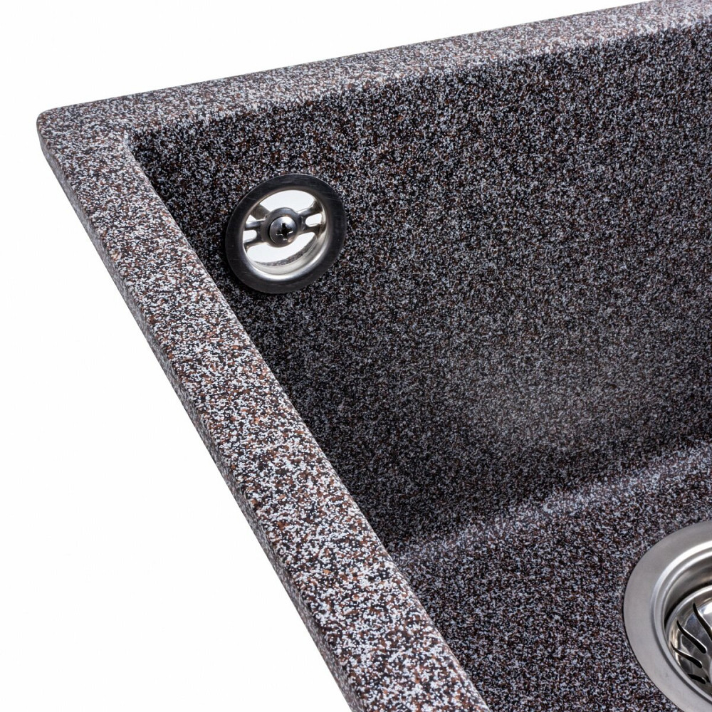 Гранітна мийка для кухні VALESO 4040 RUBA матовий мікс Коломыя - изображение 5