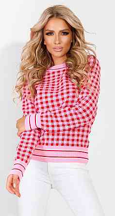 Красивый свитер в клетку (48-52) Киев