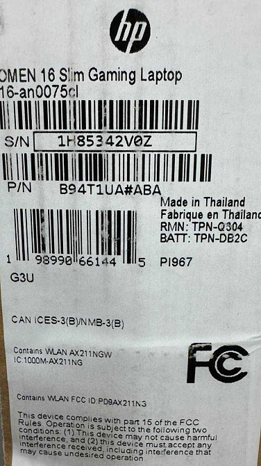 Ноутбук HP Omen Slim 16-an0075 (B94T1UA) Харків - фото 1