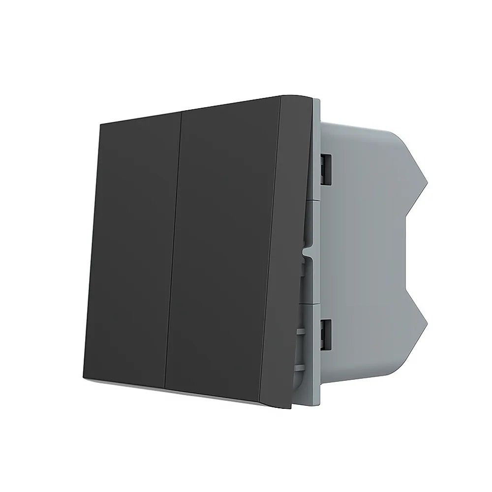 LIVOLO 2-клавішний універсальний вимикач (прохідний / звичайний) LIVOLO, чорний, модуль без рам Коломыя - изображение 3