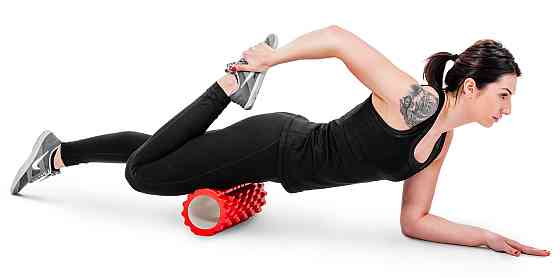 Роллер массажер (валик, ролик) для кроссфита и йоги Hop-Sport HS-001YG красный Киев