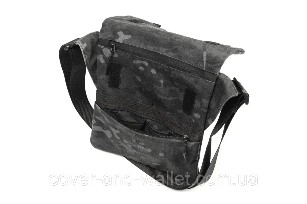 Тактическая сумка мессенджер через плечо с кобурой под пистолет Multicam Black Киев - изображение 5