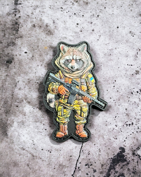 Боевой Енот - ракета шеврон / патч Киев - изображение 1