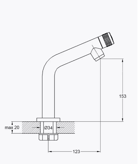 Монокран Mixxus Mono-05.SUS Г-подібний з нержавіючої сталі (MI6134) Чернівці - фото 2