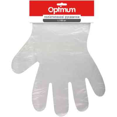 Перчатки хозяйственные PRO service Optimum Полиэтиленовые 100 шт. (4823071658576) Винница