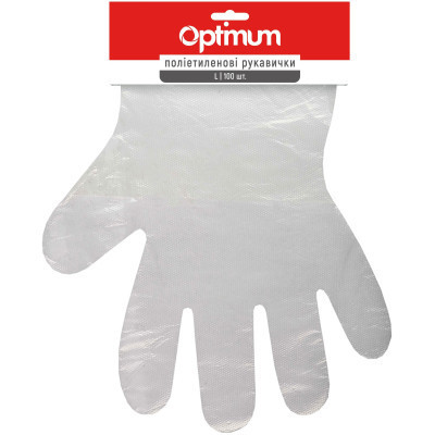Рукавички господарські PRO service Optimum Поліетиленові 100 шт. (4823071658576) Вінниця - фото 1
