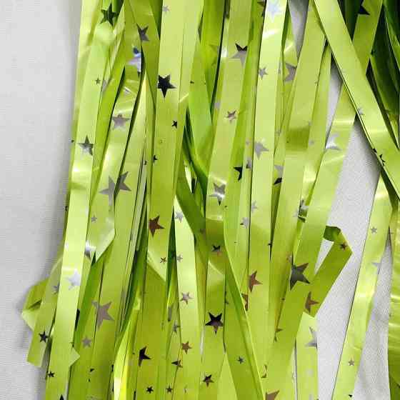 Шторка для фотозоны матовая с принтом звезд 2 м на 1 м салатовый Киев
