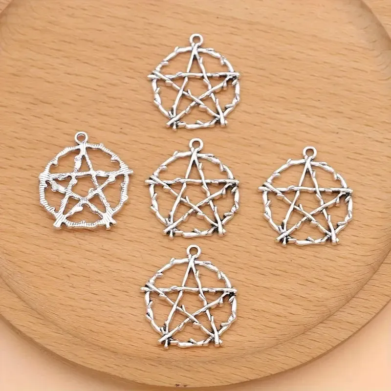 Підвіска Пентаграма набір 5 шт – сріблясті кулони Київ - фото 2