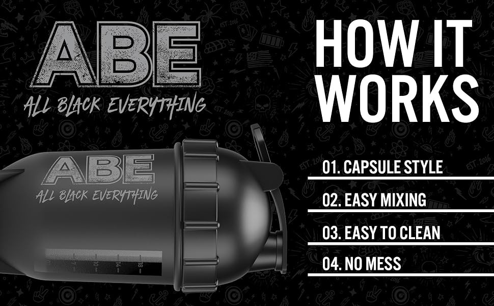 Шейкер Applied Nutrition ABE Bullet Shaker 500 ml (Black) Луцьк - фото 3