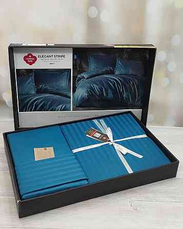 Постільна білизна у смужку (подарунковий набір) (р240х260) (Туреччина) Одеса